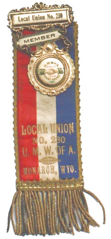 Ribbon and badge UMWA Local 230